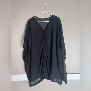 Black Sheer Poncho Top
